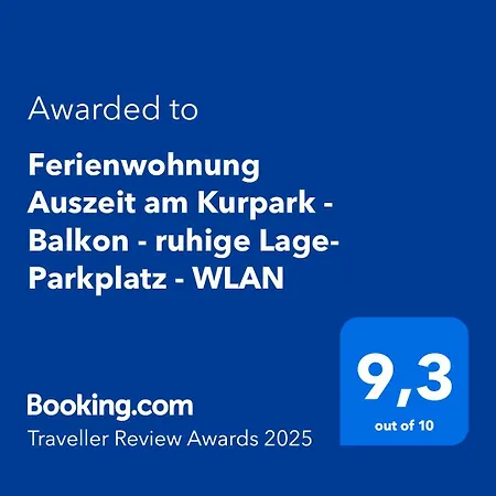 Apartment Auszeit Am Kurpark - Balkon - Ruhige Lage- Gratis Parkplatz & Wlan Bad Berka
