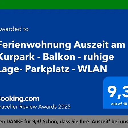 Apartment Auszeit Am Kurpark - Balkon - Ruhige Lage- Gratis Parkplatz & Wlan Bad Berka