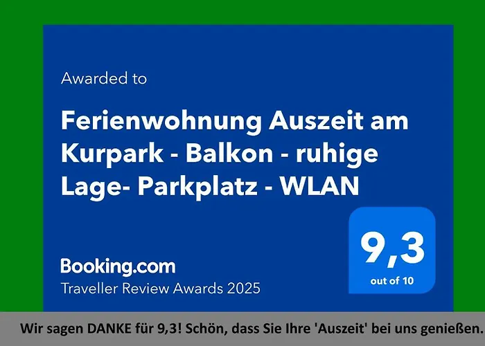 Appartement Auszeit Am Kurpark - Auch Im Fruehling Toll! # Balkon # Ruhige Lage # Gratis Parkplatz & Wlan # Naehe Weimar # Weimarer Land Bad Berka